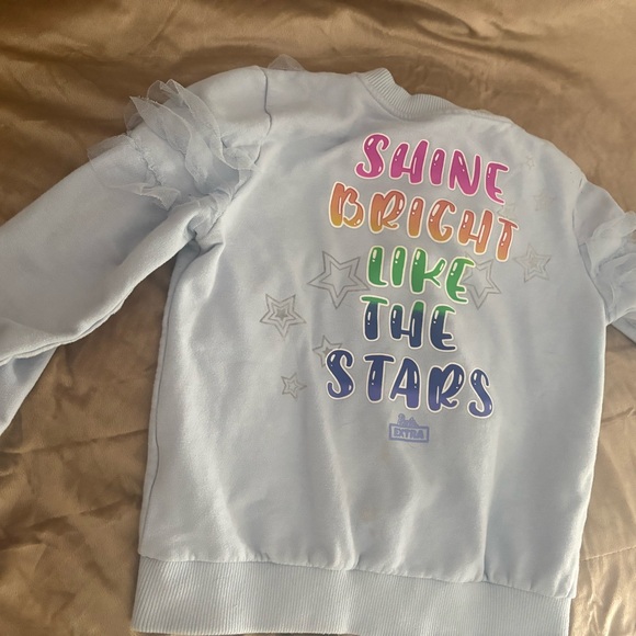 Light Blue Ruffle Zip-Up Jacket - Picture 2 of 2